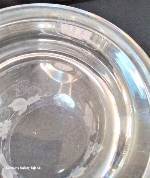 Stuart  Crystal  ` Leaf and Grape`  Design  Jug
