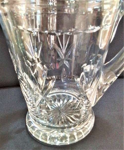Stuart  Crystal   `Star`   Cut  Water  Jug