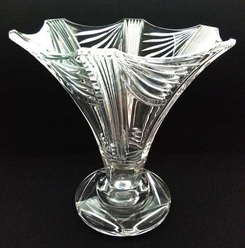Stuart  Crystal  Octagonal Vase