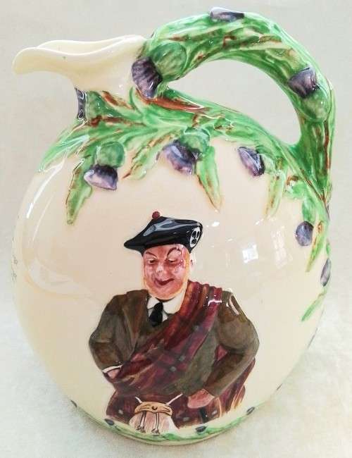 Crown Devon  Fieldings  Jug  -  Auld Lang Syne