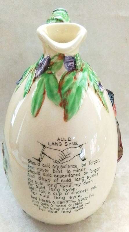 Crown Devon  Fieldings  Jug  -  Auld Lang Syne