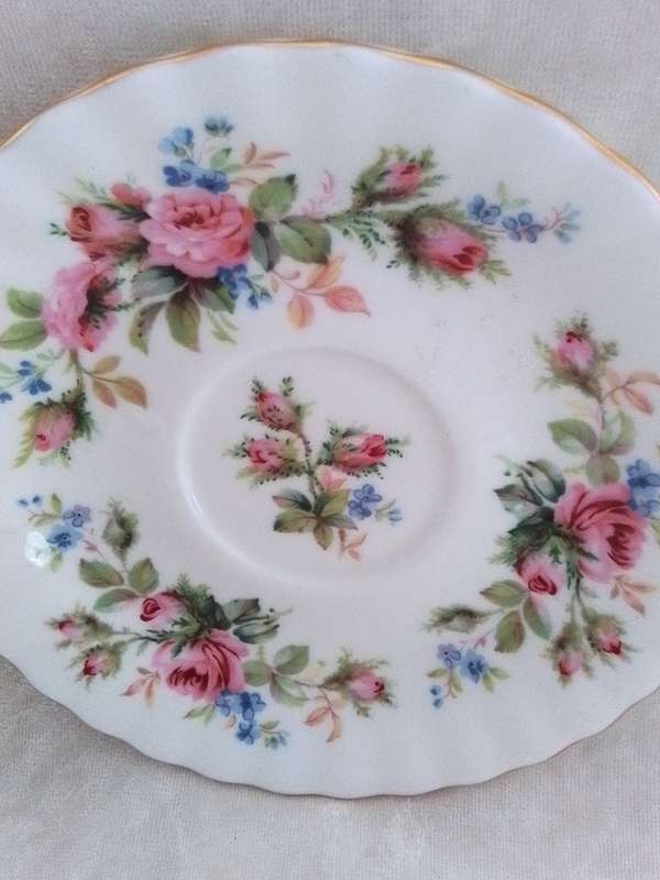 Royal  Albert  -  Moss Rose  -  Saucer  for  Coffee  Cup