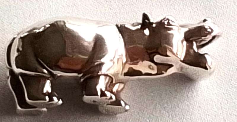 Sterling  Silver  Hippo  Figure