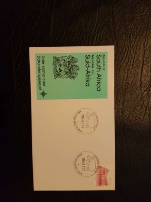 South African Date-Stamp Card - King William's Town