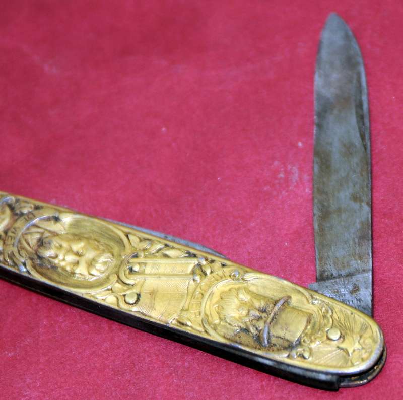 Paul Kruger & Christiaan de Wet Eendracht Maakt Macht Pocket Knife (Solingen Germany)