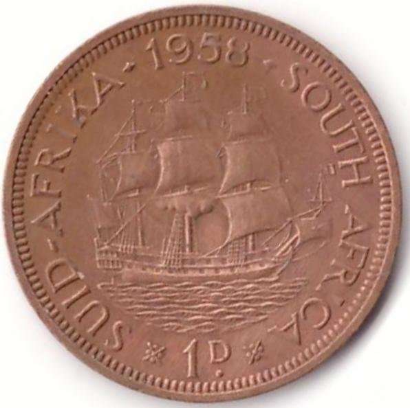 SUID-AFRIKA · 1958 · SOUTH AFRICA 1D - as per scan