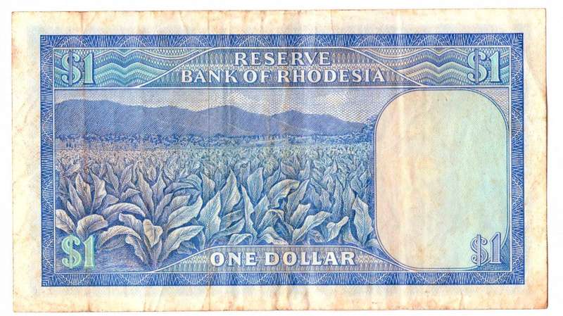 Reserve Bank of Rhodesia One Dollar 2nd September 1974- as per scan
