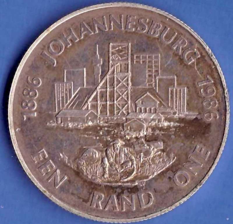 1986 SILVER SUID-AFRIKA SOUTH AFRICA EX UNITATE VIRES ALS - as per scan