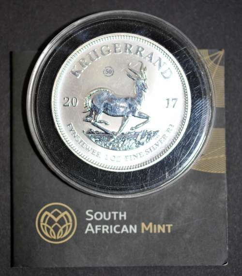 2017 1 oz Silver PU Krugerrand with 50 year anniversary mintmark