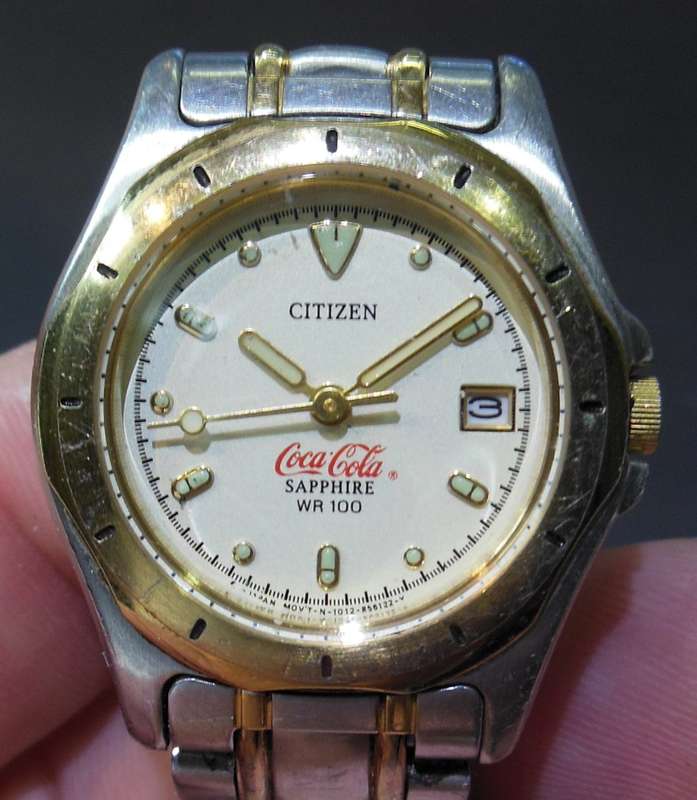 *CRAZY R1 START* CITIZEN Quartz 'Coca-Cola' ladies S/S watch with Sapphire Crystal, WR100