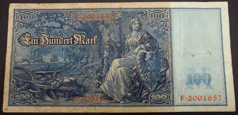 *CRAZY R1 START* Germany 100 Marks 1910