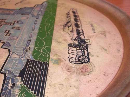 *CRAZY R1 START* 1949 Voortrekker Monument copper tray - 29cm