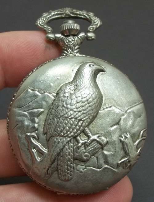 *CRAZY R1 START* TAVOLINO Quartz WCT pocket watch with 'Hawk' design