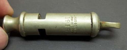 *CRAZY R1 START* WWI 1915 whistle by J Hudson & Co, BIRMINGHAM