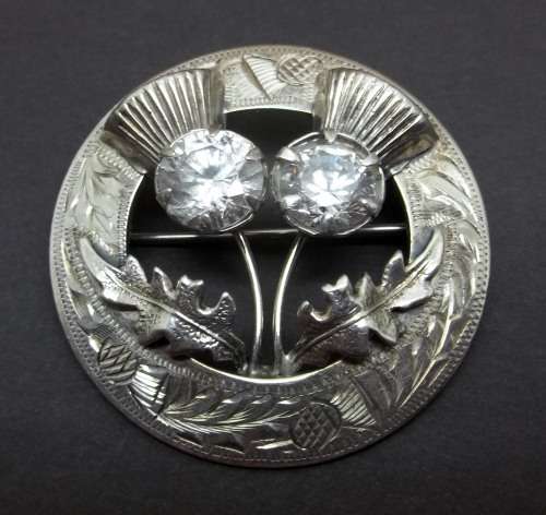 *CRAZY R1 START* Handcrafted Sterling Sliver Caledonian brooch/badge