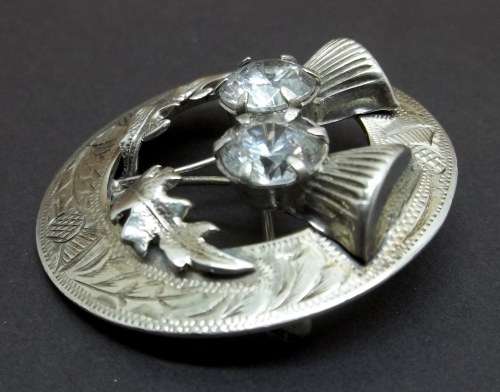 *CRAZY R1 START* Handcrafted Sterling Sliver Caledonian brooch/badge