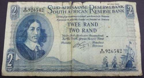 *CRAZY R1 START* SA 2 Rand 1962 - Rissik 1st issue