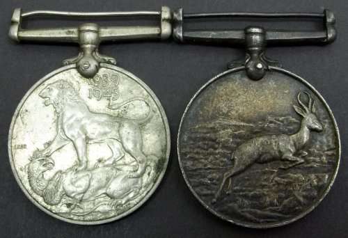 *CRAZY R1 START* WWII British General Service & Africa medal awarded to FJ Smith C304787