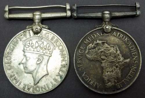*CRAZY R1 START* WWII British General Service & Africa medal awarded to FJ Smith C304787