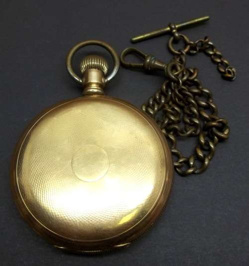 *CRAZY R1 START* Lancaster,PA gold-plated pocket watch by Keystone Watch Co. - for Restoration/Parts