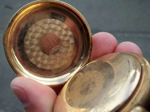 *CRAZY R1 START* Lancaster,PA gold-plated pocket watch by Keystone Watch Co. - for Restoration/Parts