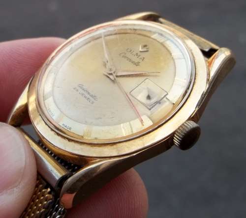 *CRAZY R1 START* OLMA Caravelle 25 jewels automatic gent's watch - for Restoration/Parts