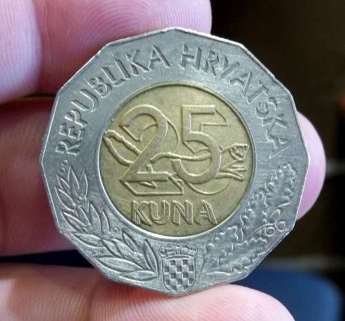 *CRAZY R1 START* Croatia 25 Kuna 1997 - Danube Region