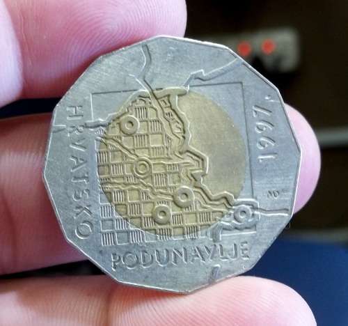 *CRAZY R1 START* Croatia 25 Kuna 1997 - Danube Region