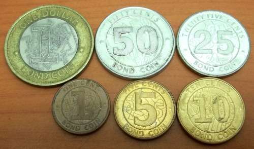 *CRAZY R1 START* Zimbabwe - Full set of Bond coins - 5 sets available