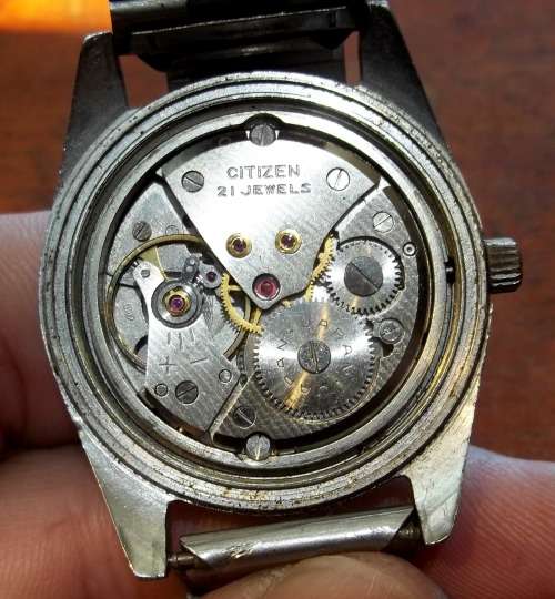 *CRAZY R1 START* CITIZEN NewMaster 21 Jewels manual-wind men's watch - Partly Working