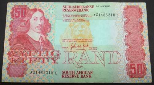 *CRAZY R1 START* SA 50 Rand 1980's - XX Replacement note