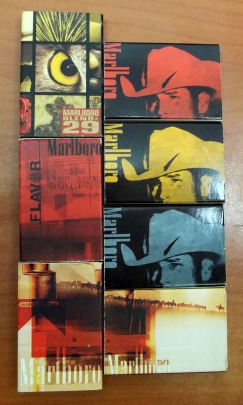 *CRAZY R1 START* Set of 7 Marlboro match boxes