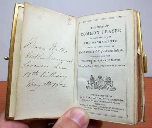 *CRAZY R1 START* 1872 Common Prayer Book - United Church of England
