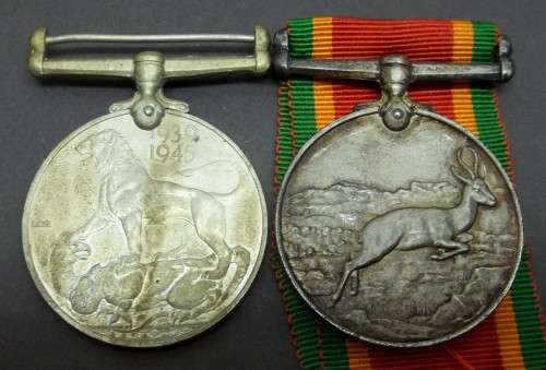 *CRAZY R1 START* WWII BGSM & Africa Service Medal awarded to JHL Dickinson 562198