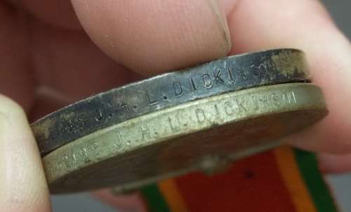 *CRAZY R1 START* WWII BGSM & Africa Service Medal awarded to JHL Dickinson 562198