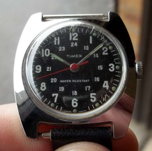*CRAZY R1 START* 1975 TIMEX 24hr Sprite(23070) manual wind gent's watch - For Restoration/Parts