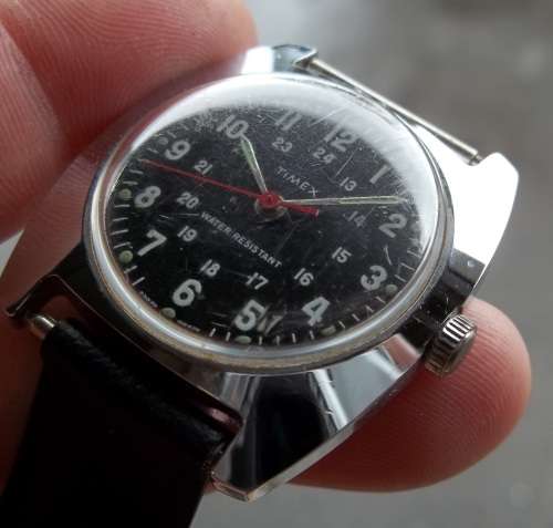 *CRAZY R1 START* 1975 TIMEX 24hr Sprite(23070) manual wind gent's watch - For Restoration/Parts