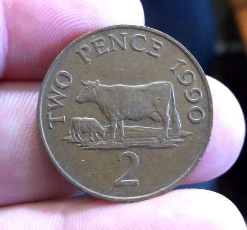 *CRAZY R1 START* Guernsey 2 Pence 1990