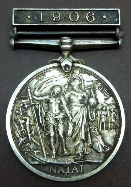 *CRAZY R1 START* 1906 NATAL medal awarded to PTE Matolendhlala ZULULAND POLICE
