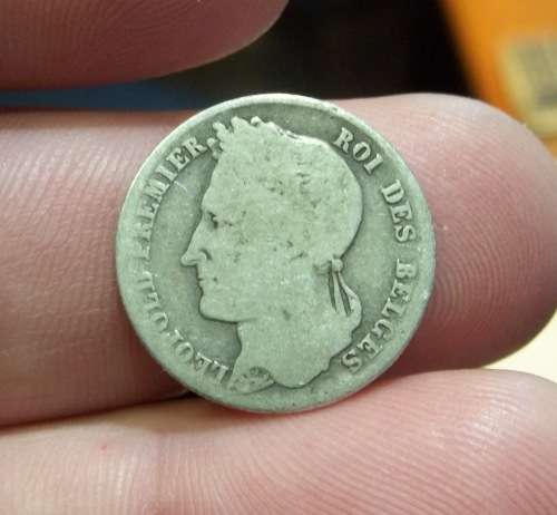 *CRAZY R1 START* Belgium 1/2 Franc 1838 - R25 worth of Silver