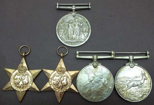 *CRAZY R1 START* 1906 NATAL and WWII father and son medal group