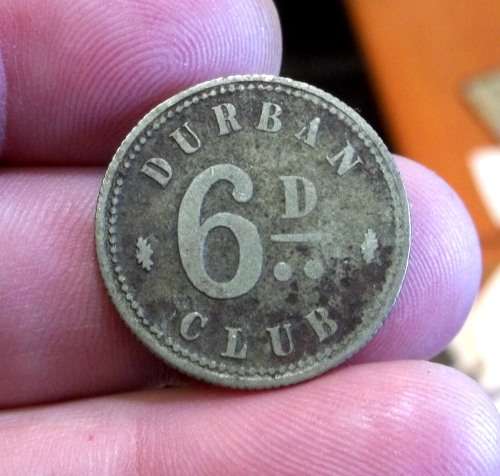 *CRAZY R1 START* 1860 Durban Club 6D token - *SCARCE*