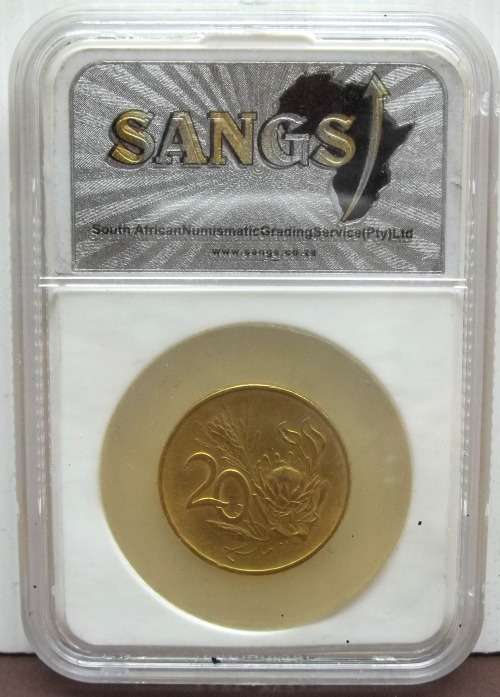 *CRAZY R1 START* RSA 20 Cents 1965 - Gold Plated