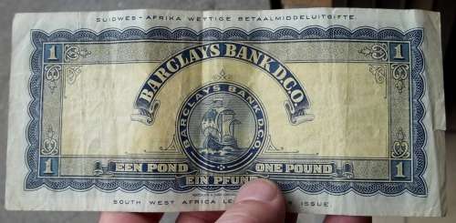 *CRAZY R1 START* SWA Barclay`s Bank 1 Pound 1958 - Beautiful condition