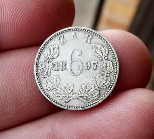 *CRAZY R1 START* ZAR 6 Pence 1897 - R28 worth of Silver