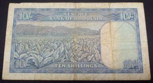 *CRAZY R1 START* Rhodesia 10 Shillings 1968