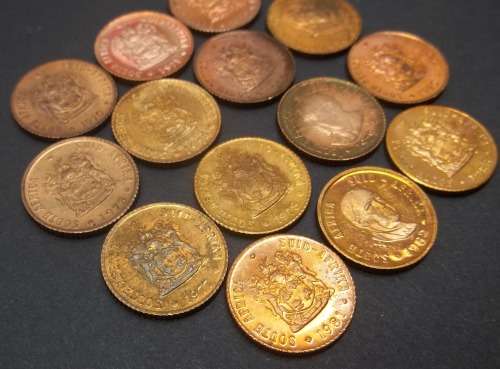 *CRAZY R1 START* RSA - Full set of 1/2 Cent coins 1970-1983 in Proof/Mint condition
