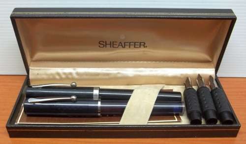 *CRAZY R1 START* Sheaffer Italic fountain pen with generic & nibles