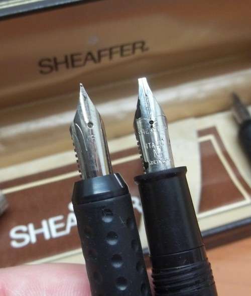 *CRAZY R1 START* Sheaffer Italic fountain pen with generic & nibles