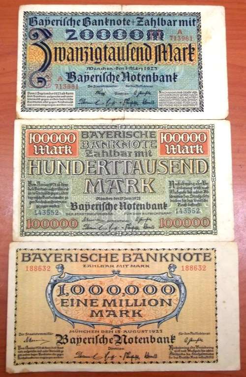 *CRAZY R1 START* Germany - Bavaria 20k, 100k, 1000k Mark 1923